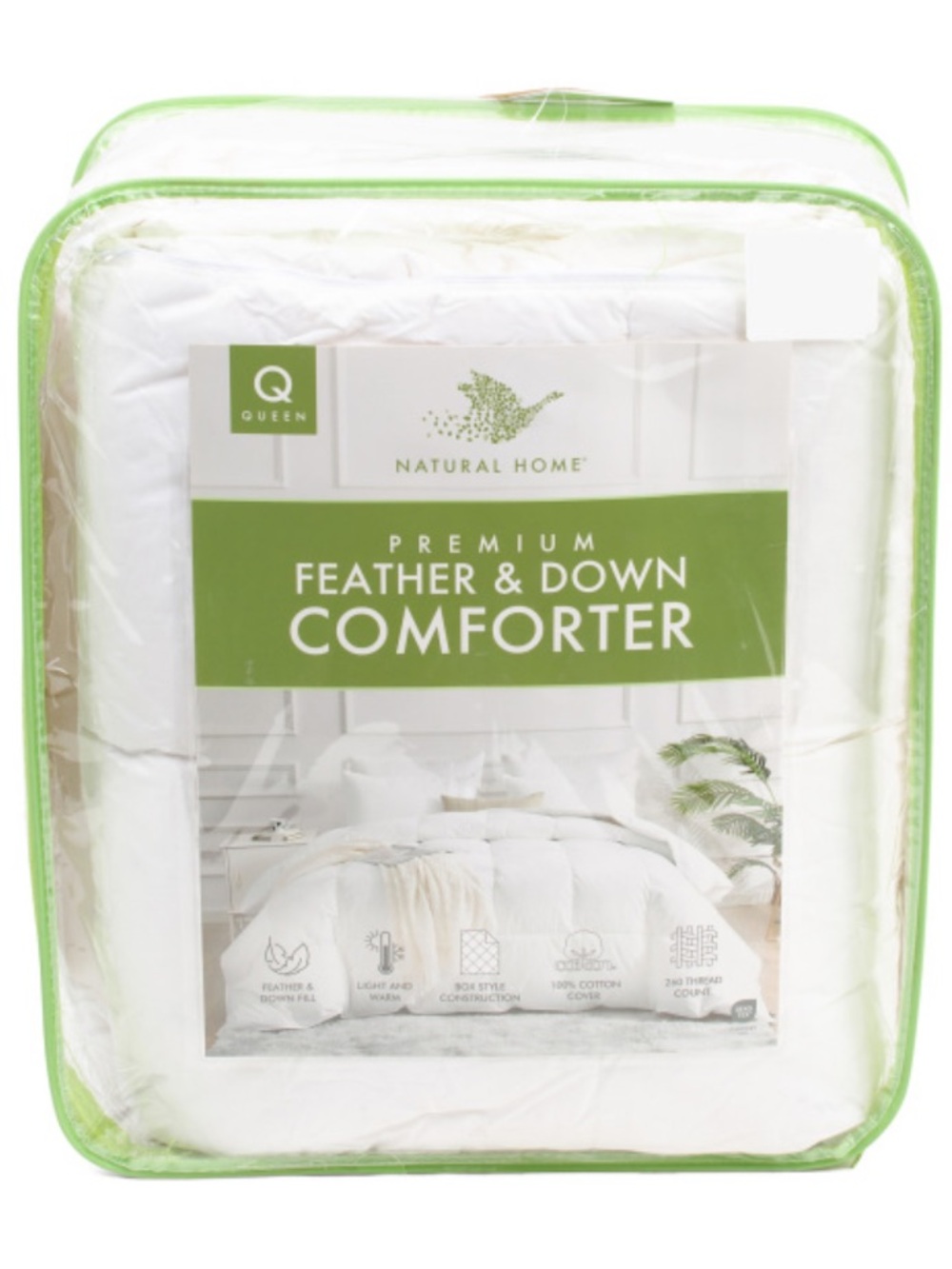 Natural Home Premium Feather & Down Comforter - White